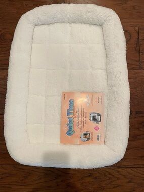 Quilted Plush Cream Pet Bed by Quiet Time